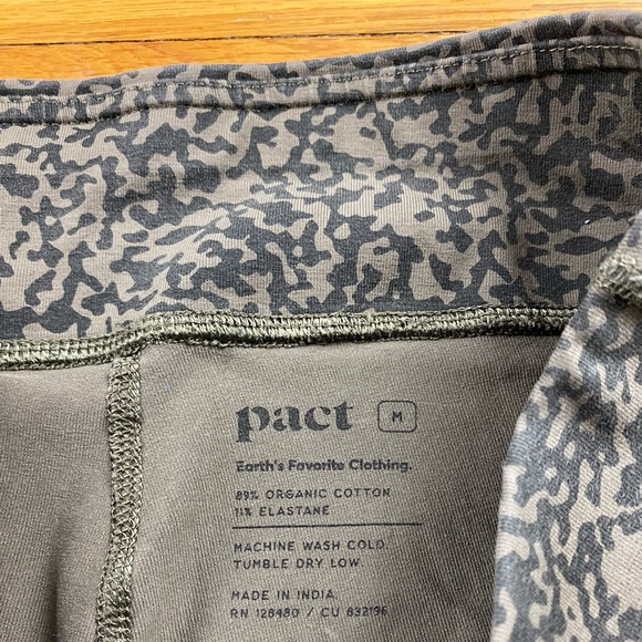 Pact Brown/Gray Cotton Blend Athletic Leggings Size Medium - Picture 6 of 7
